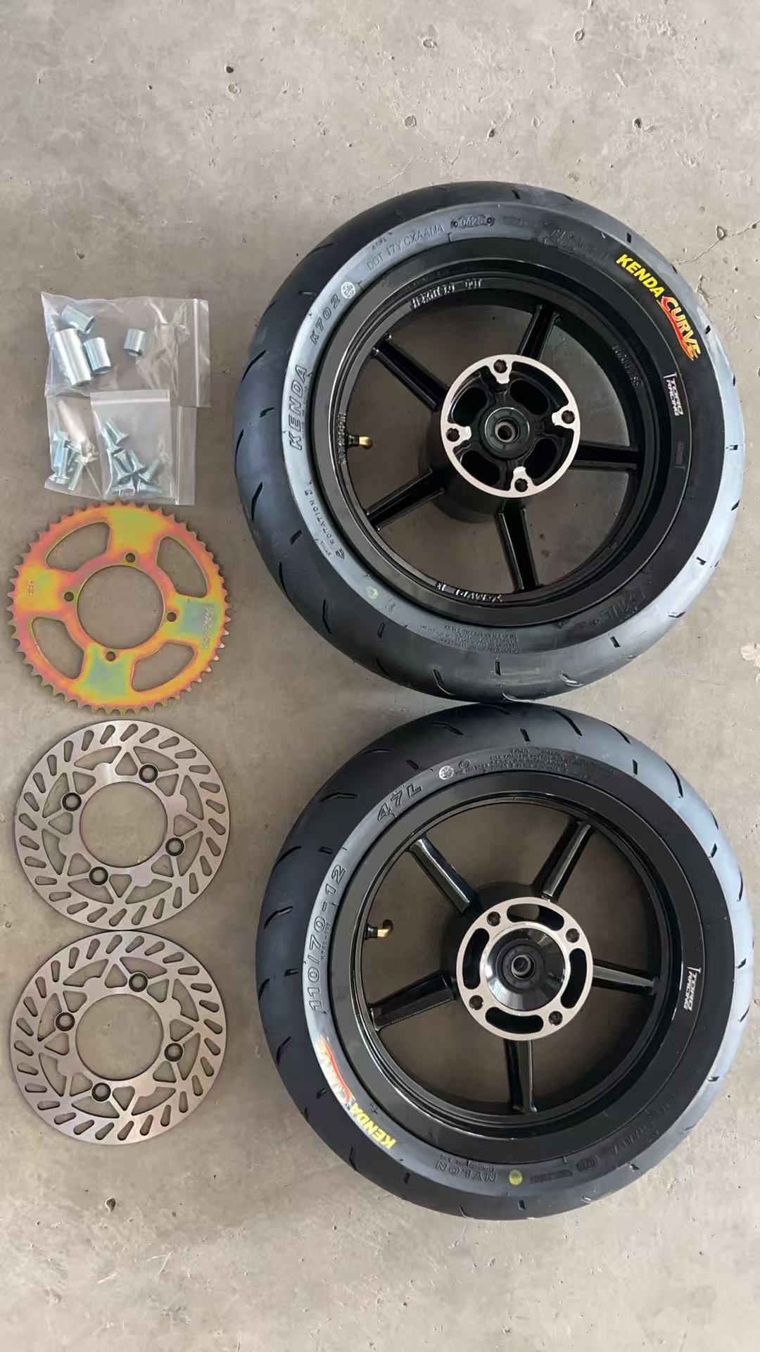 Kenda Curve 12Inch E-Motorcycle Wheels Set Replacement Parts Tuttio Dirt Bike Yozma